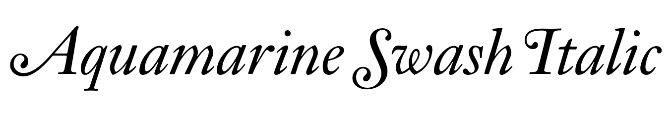 Aquamarine Swash Italic