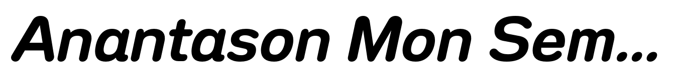 Anantason Mon Semi Bold Italic