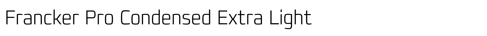 Francker Pro Condensed Extra Light image