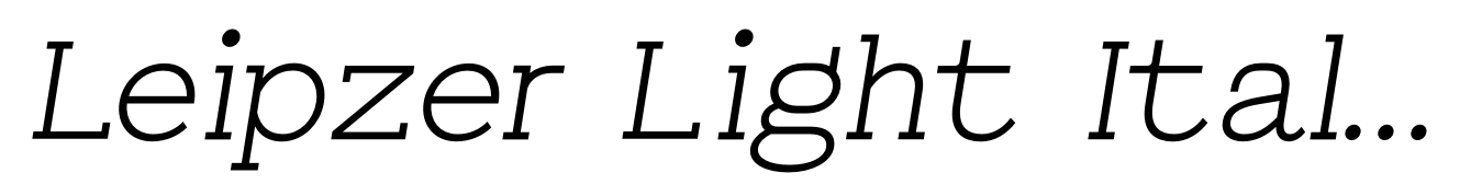 Leipzer Light Italic