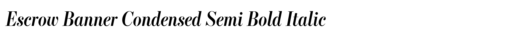 Escrow Banner Condensed Semi Bold Italic image