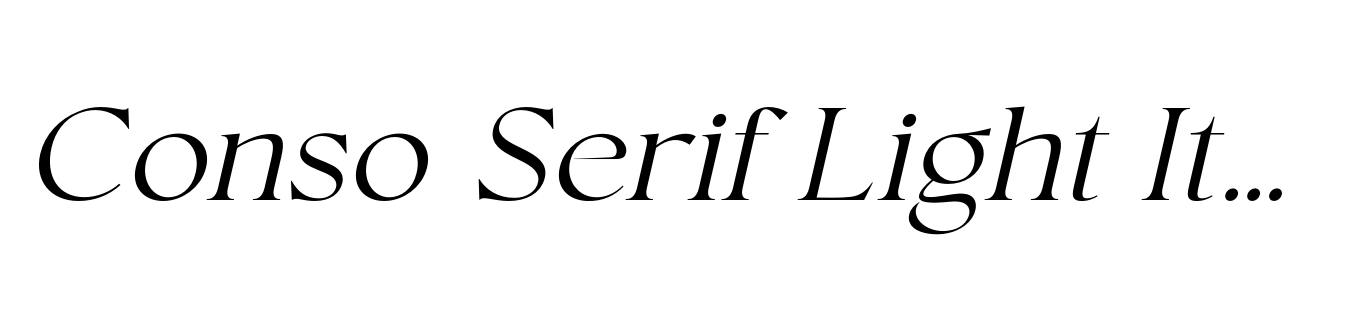 Conso Serif Light Italic
