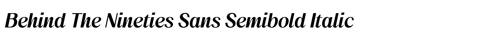 Behind The Nineties Sans Semibold Italic image