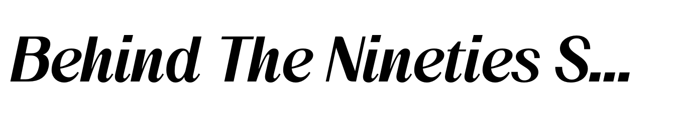 Behind The Nineties Sans Semibold Italic