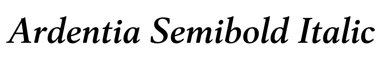 Ardentia Semibold Italic