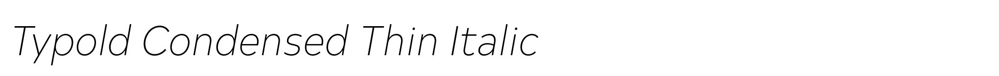 Typold Condensed Thin Italic image