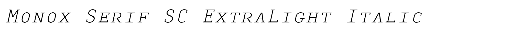 Monox Serif SC ExtraLight Italic image