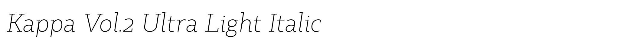 Kappa Vol.2 Ultra Light Italic image