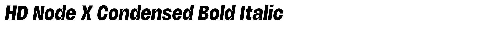 HD Node X Condensed Bold Italic image
