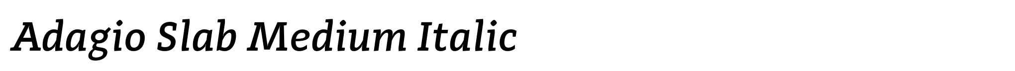 Adagio Slab Medium Italic image