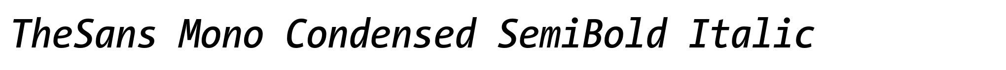 TheSans Mono Condensed SemiBold Italic image