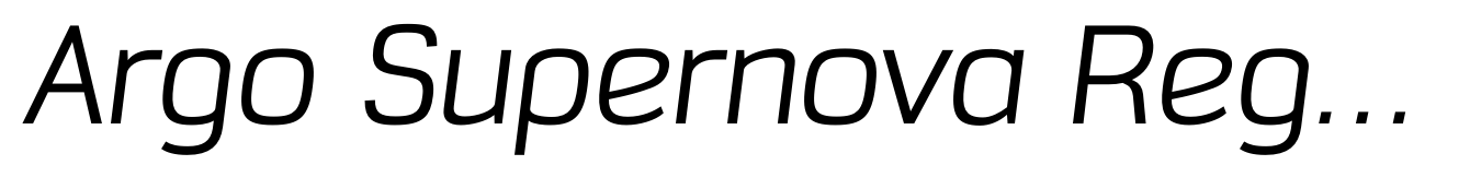 Argo Supernova Regular Italic