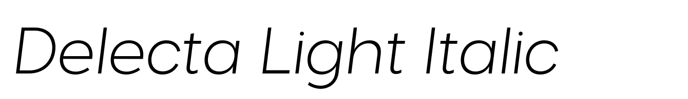 Delecta Light Italic