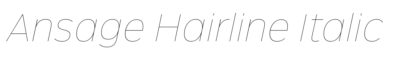 Ansage Hairline Italic
