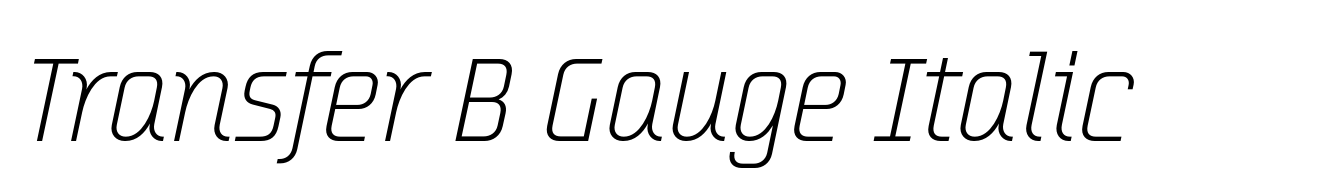 Transfer B Gauge Italic