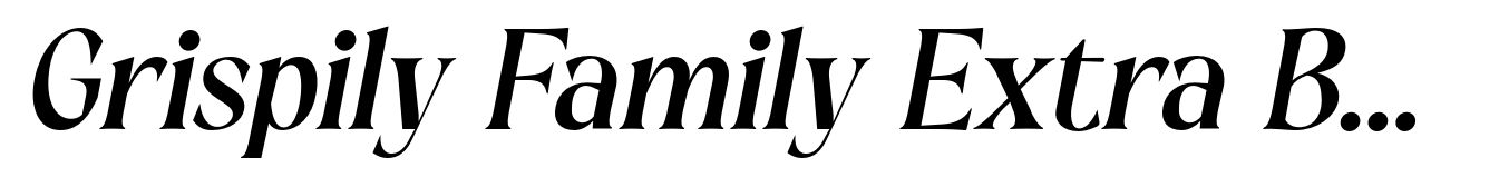 Grispily Family Extra Bold Slant