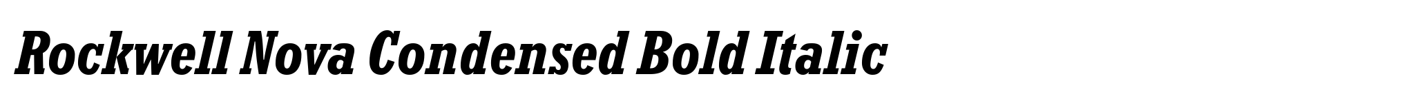 Rockwell Nova Condensed Bold Italic image