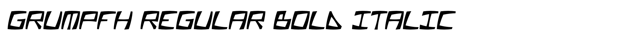 Grumpfh Regular Bold Italic image