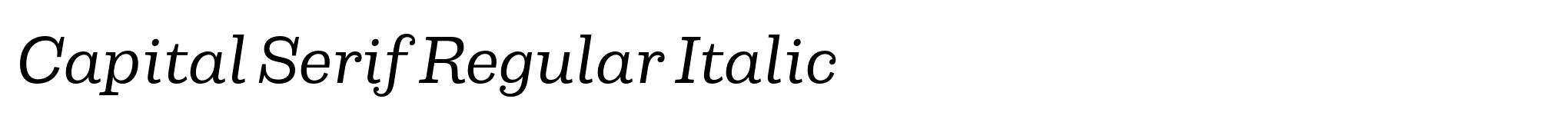 Capital Serif Regular Italic image