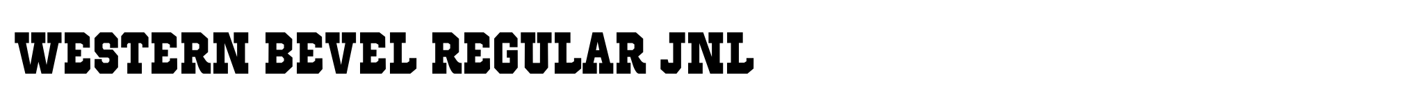 Western Bevel Regular JNL image