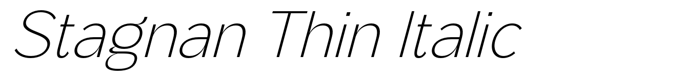 Stagnan Thin Italic