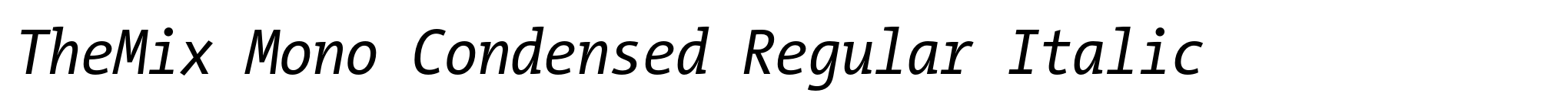 TheMix Mono Condensed Regular Italic image