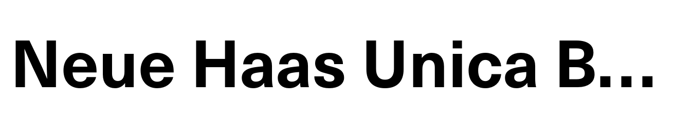 Neue Haas Unica Bold