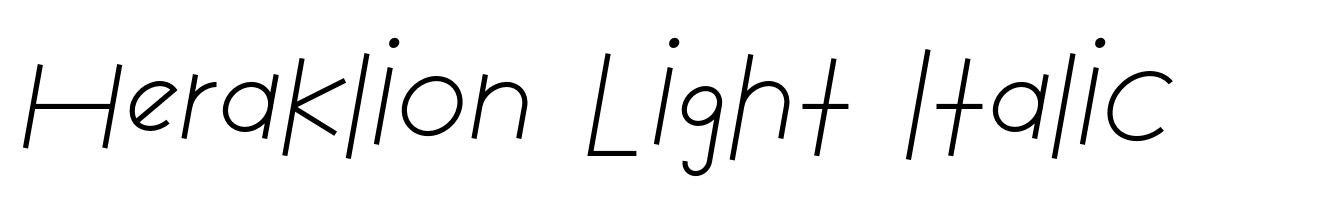 Heraklion Light Italic