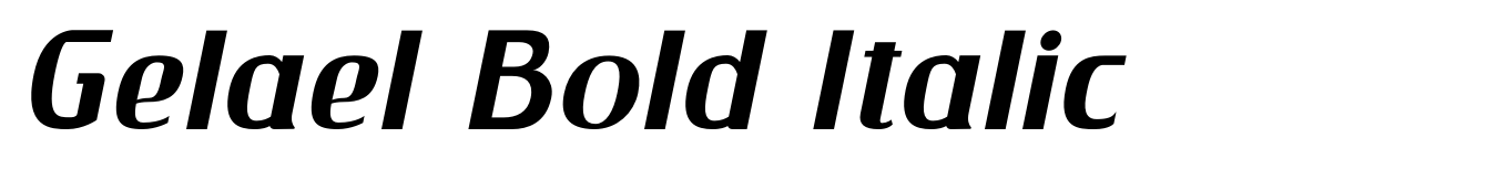 Gelael Bold Italic