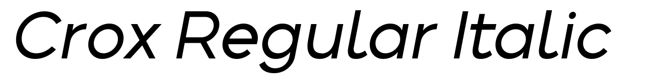 Crox Regular Italic