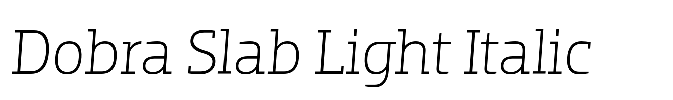 Dobra Slab Light Italic