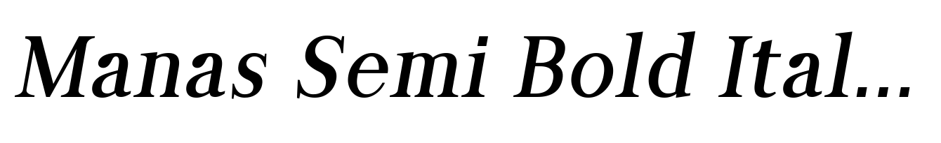 Manas Semi Bold Italic Narrow