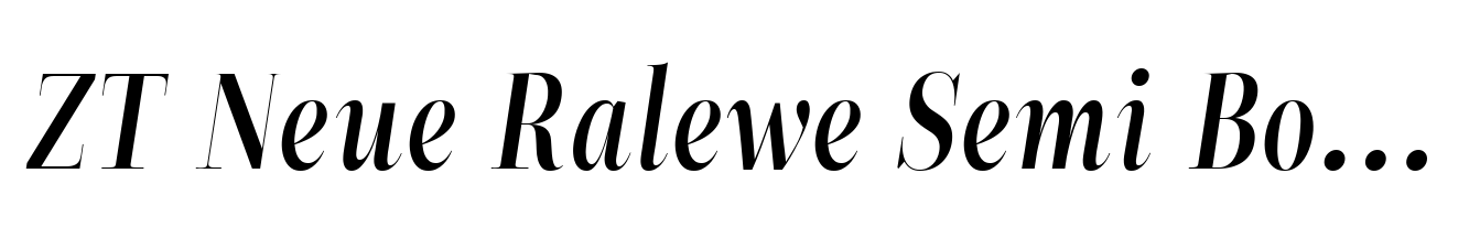 ZT Neue Ralewe Semi Bold Semi Condensed Italic