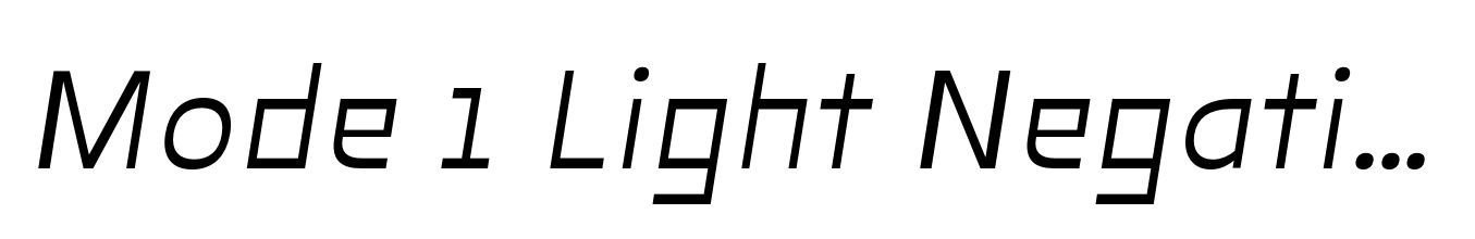 Mode 1 Light Negativ Italic