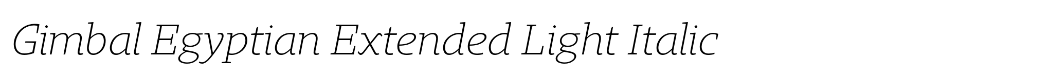 Gimbal Egyptian Extended Light Italic image