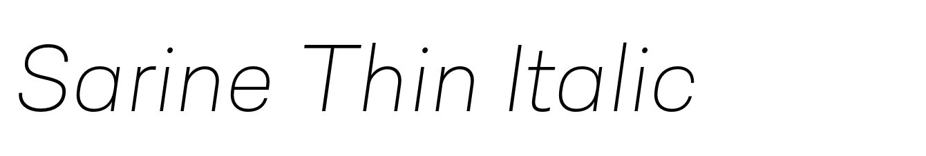 Sarine Thin Italic