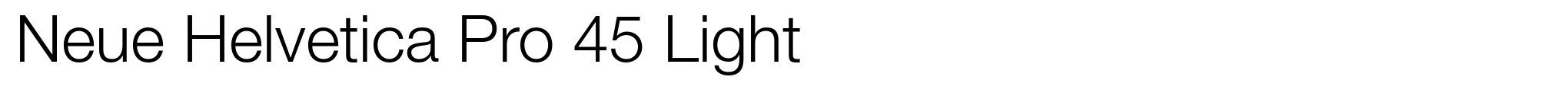 Neue Helvetica Pro 45 Light image