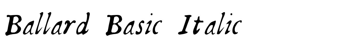 Ballard Basic Italic