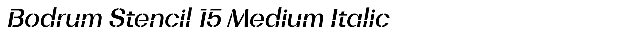 Bodrum Stencil 15 Medium Italic image