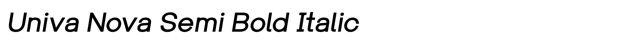 Univa Nova Semi Bold Italic image