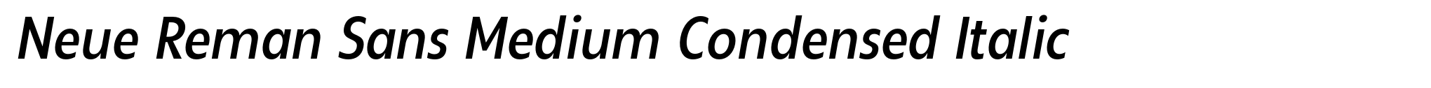Neue Reman Sans Medium Condensed Italic image