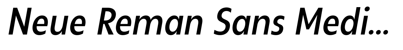 Neue Reman Sans Medium Condensed Italic