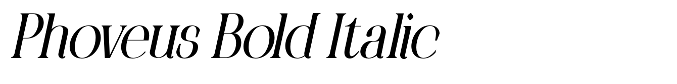 Phoveus Bold Italic