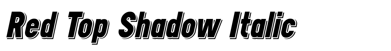 Red Top Shadow Italic