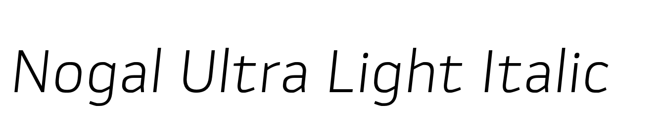 Nogal Ultra Light Italic