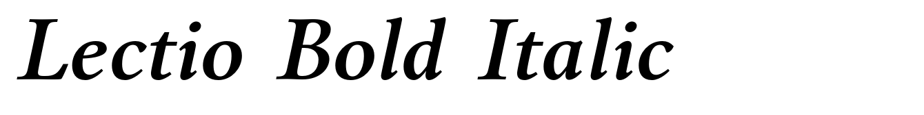 Lectio Bold Italic