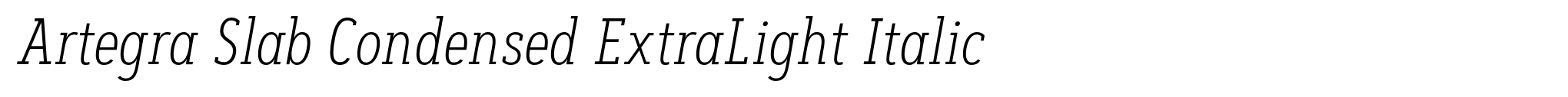 Artegra Slab Condensed ExtraLight Italic image