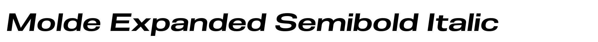 Molde Expanded Semibold Italic image