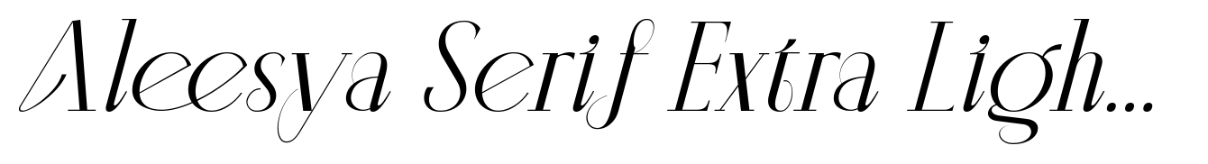 Aleesya Serif Extra Light Italic