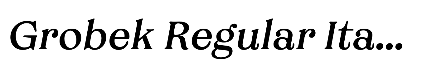 Grobek Regular Italic